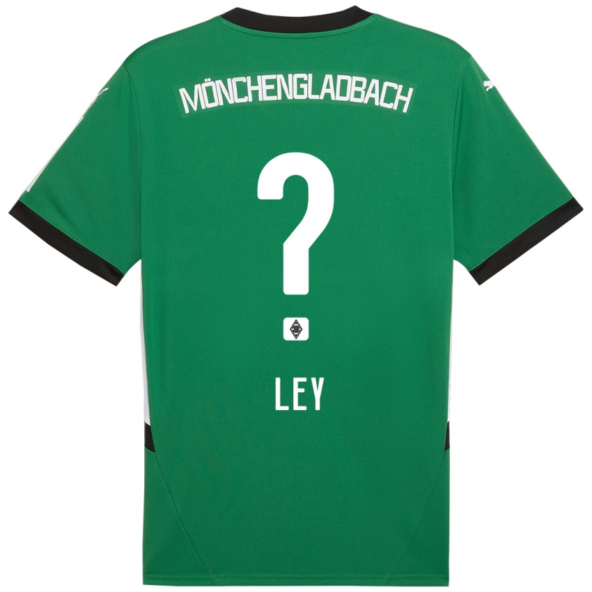 Kinderen Marlon Ley #0 Groen Wit Uitshirt Uittenue 2024/25 T-Shirt