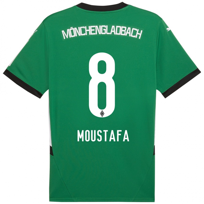 Kinderen Moustafa Ashraf Moustafa #8 Groen Wit Uitshirt Uittenue 2024/25 T-Shirt