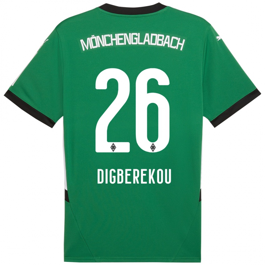 Kinderen Ibrahim Digberekou #26 Groen Wit Uitshirt Uittenue 2024/25 T-Shirt