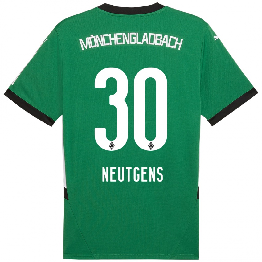 Kinderen Maximilian Neutgens #30 Groen Wit Uitshirt Uittenue 2024/25 T-Shirt