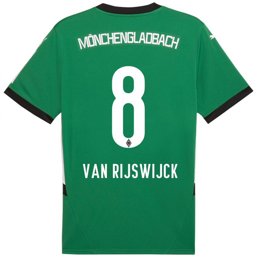 Kinderen Britt Van Rijswijck #8 Groen Wit Uitshirt Uittenue 2024/25 T-Shirt