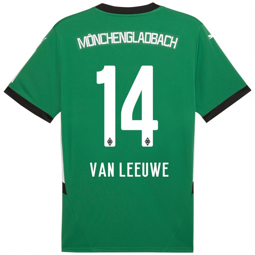 Kinderen Kyra Van Leeuwe #14 Groen Wit Uitshirt Uittenue 2024/25 T-Shirt