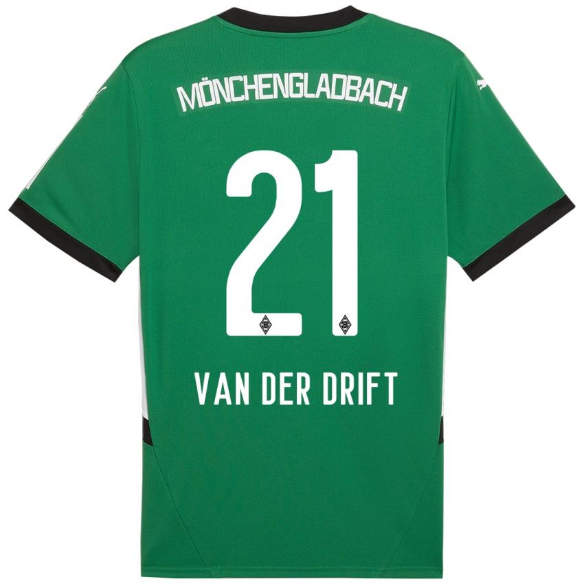 Kinderen Suus Van Der Drift #21 Groen Wit Uitshirt Uittenue 2024/25 T-Shirt