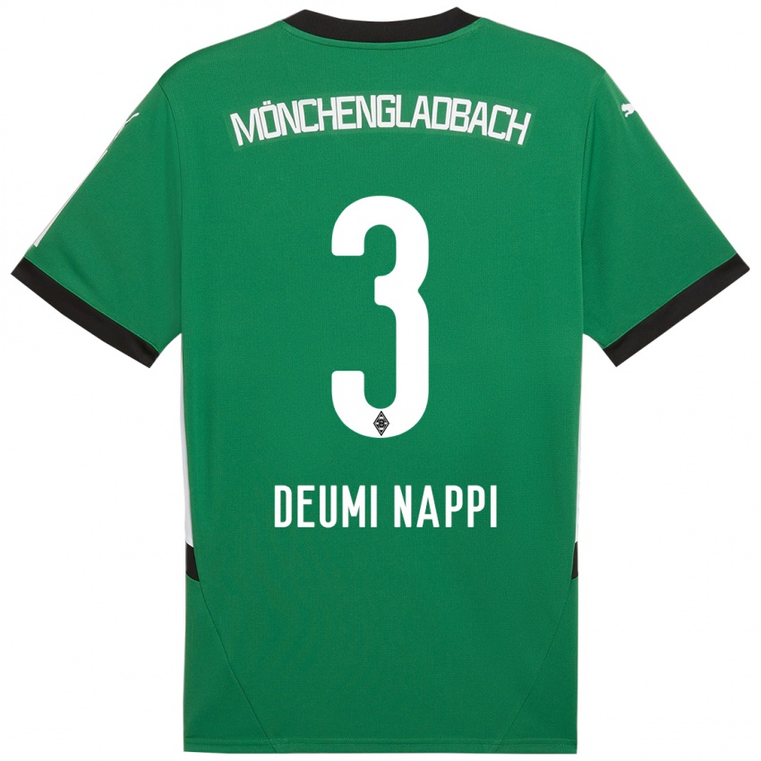 Kinderen Dimitrie Deumi Nappi #3 Groen Wit Uitshirt Uittenue 2024/25 T-Shirt