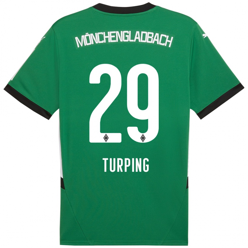 Kinderen Selim Turping #29 Groen Wit Uitshirt Uittenue 2024/25 T-Shirt