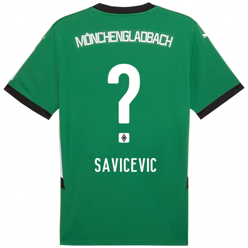 Kinderen Stefan Savicevic #0 Groen Wit Uitshirt Uittenue 2024/25 T-Shirt