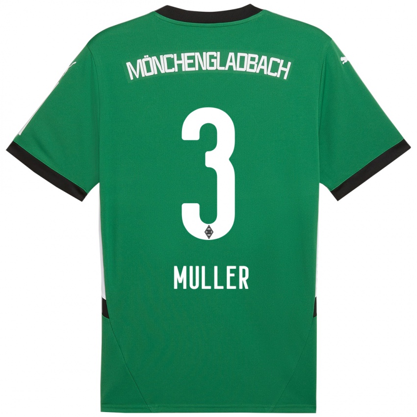 Kinderen Barbara Müller #3 Groen Wit Uitshirt Uittenue 2024/25 T-Shirt