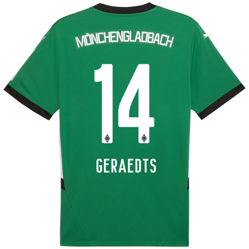 Kinderen Kelsey Geraedts #14 Groen Wit Uitshirt Uittenue 2024/25 T-Shirt