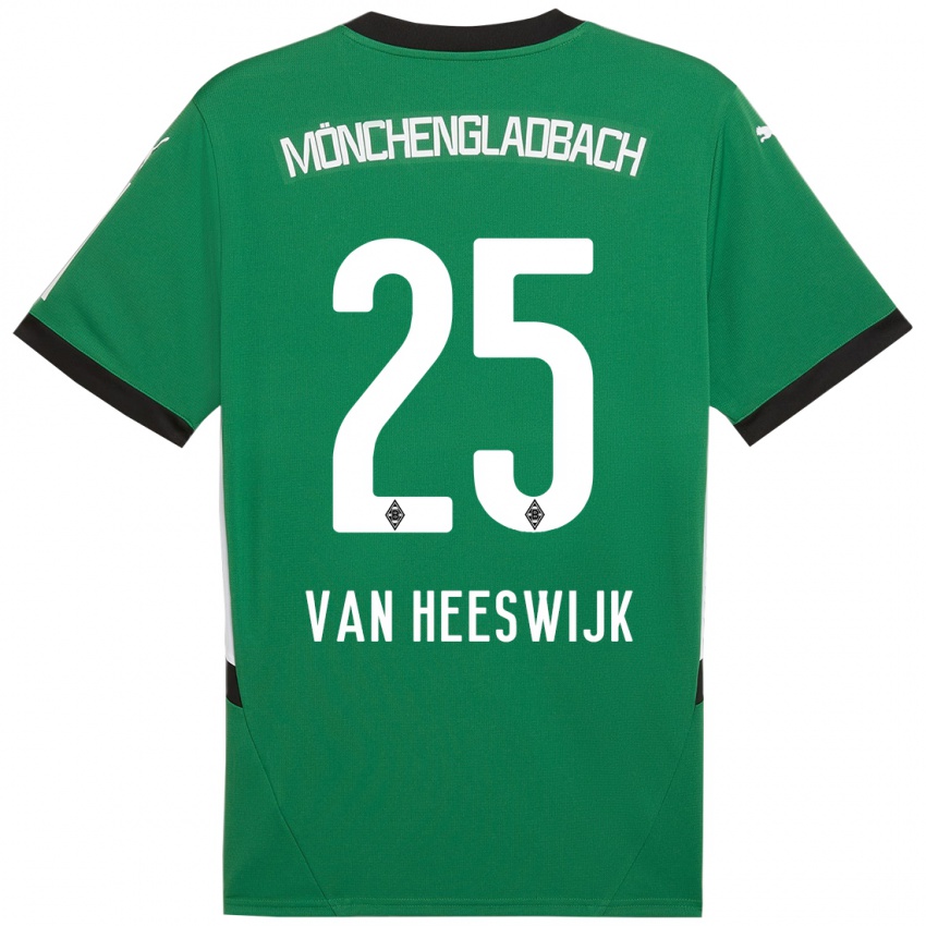 Kinderen Amber Van Heeswijk #25 Groen Wit Uitshirt Uittenue 2024/25 T-Shirt