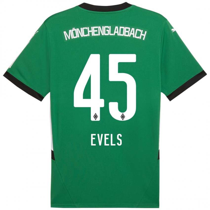 Kinderen Emily Evels #45 Groen Wit Uitshirt Uittenue 2024/25 T-Shirt