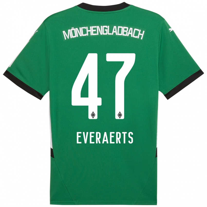 Kinderen Kim Everaerts #47 Groen Wit Uitshirt Uittenue 2024/25 T-Shirt