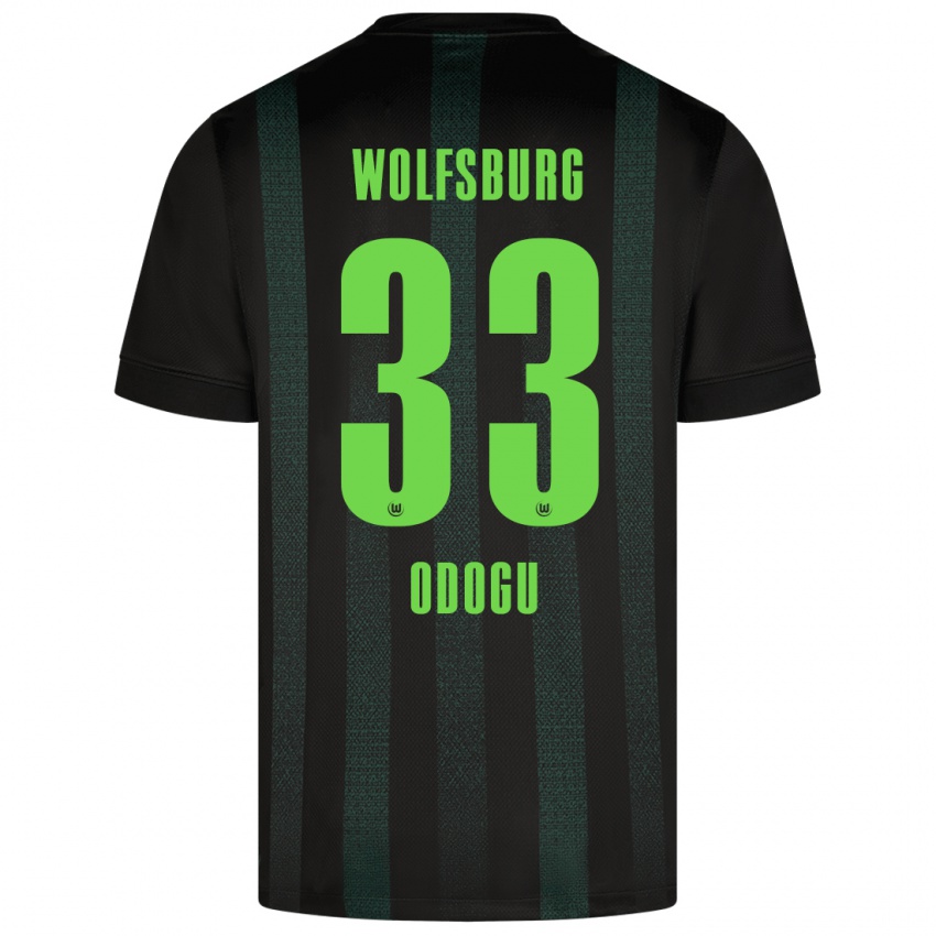 Kinderen David Odogu #33 Donkergroen Uitshirt Uittenue 2024/25 T-Shirt