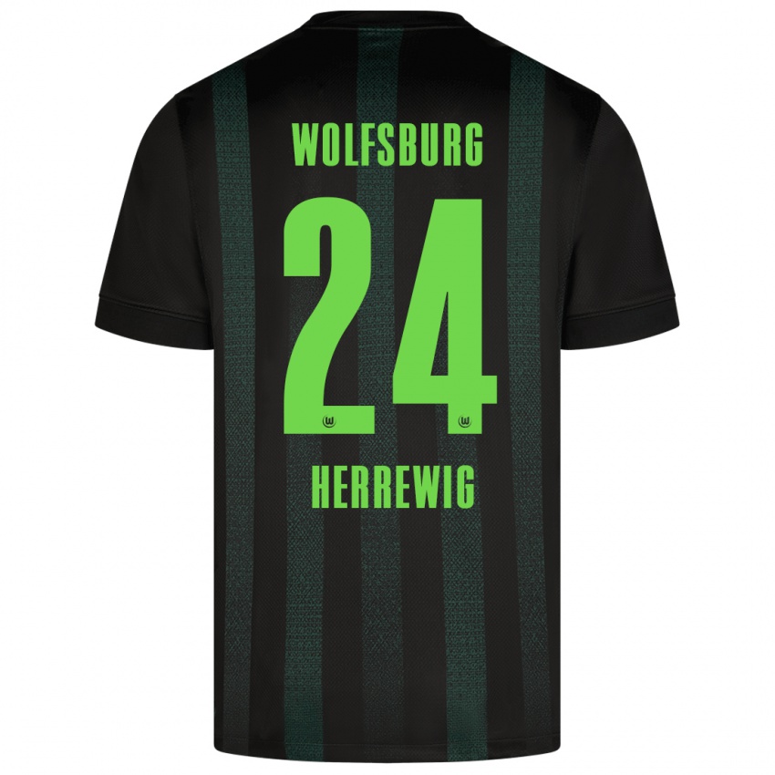 Kinderen Max Herrewig #24 Donkergroen Uitshirt Uittenue 2024/25 T-Shirt