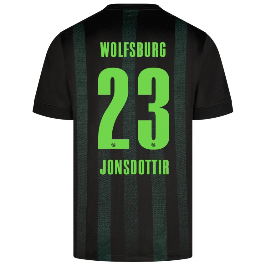 Kinderen Sveindís Jane Jónsdóttir #23 Donkergroen Uitshirt Uittenue 2024/25 T-Shirt