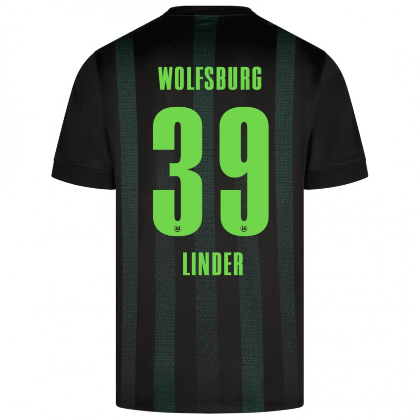 Kinderen Sarai Linder #39 Donkergroen Uitshirt Uittenue 2024/25 T-Shirt