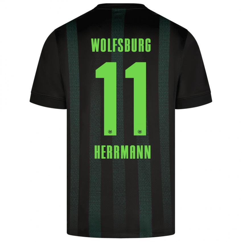 Kinderen Max Herrmann #11 Donkergroen Uitshirt Uittenue 2024/25 T-Shirt