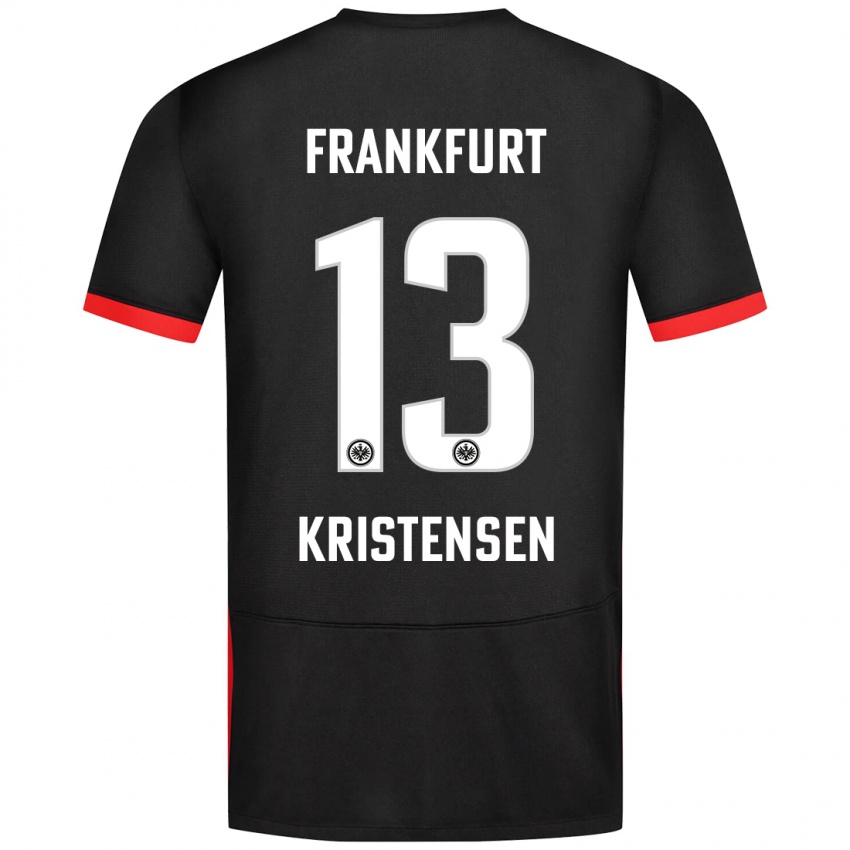 Kinderen Rasmus Kristensen #13 Zwart Uitshirt Uittenue 2024/25 T-Shirt