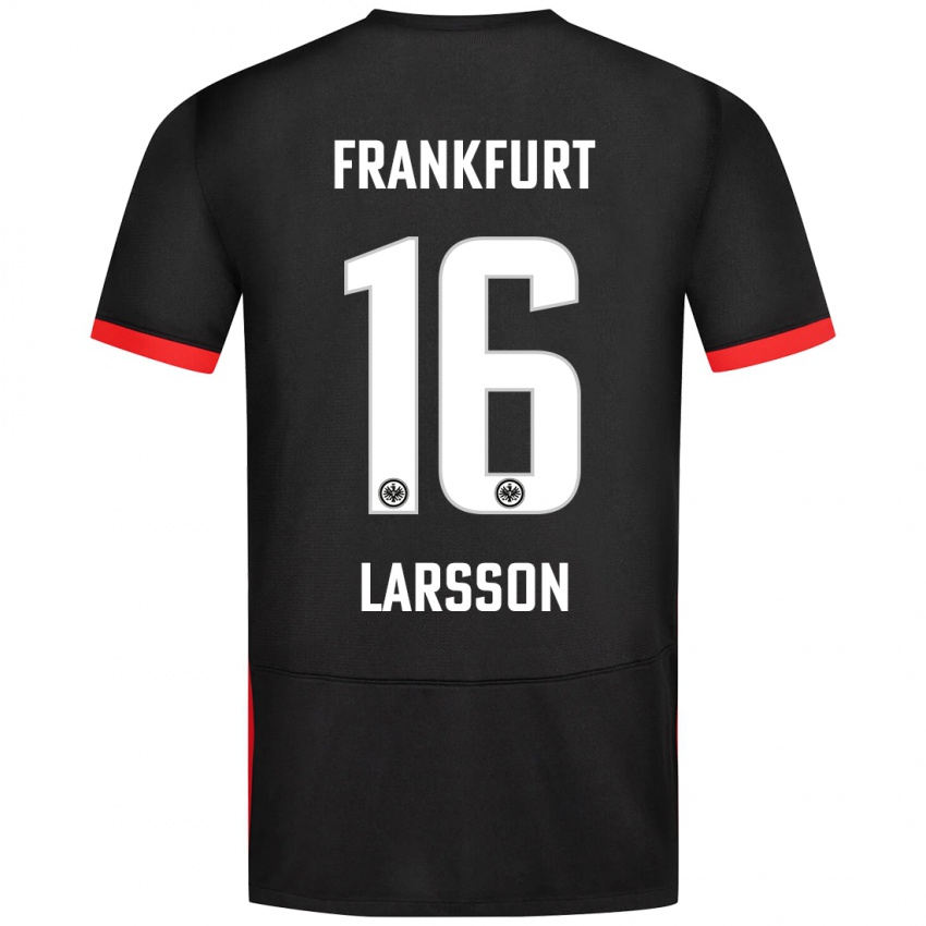 Kinderen Hugo Larsson #16 Zwart Uitshirt Uittenue 2024/25 T-Shirt