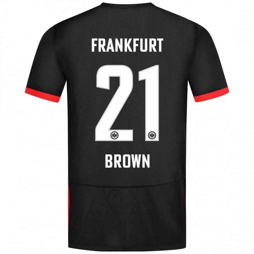 Kinderen Nathaniel Brown #21 Zwart Uitshirt Uittenue 2024/25 T-Shirt