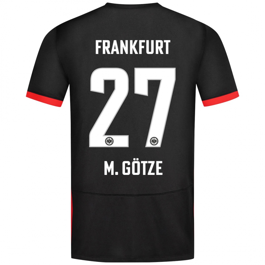 Kinderen Mario Götze #27 Zwart Uitshirt Uittenue 2024/25 T-Shirt