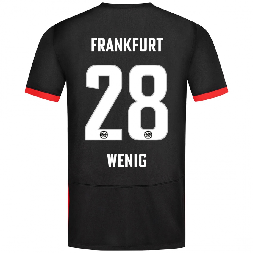 Kinderen Marcel Wenig #28 Zwart Uitshirt Uittenue 2024/25 T-Shirt