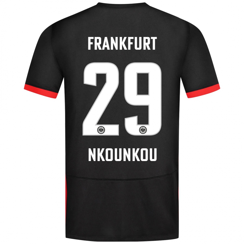 Kinderen Niels Nkounkou #29 Zwart Uitshirt Uittenue 2024/25 T-Shirt