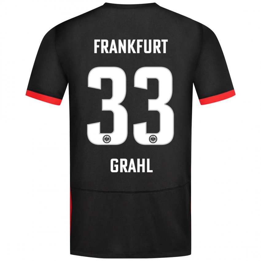 Kinderen Jens Grahl #33 Zwart Uitshirt Uittenue 2024/25 T-Shirt