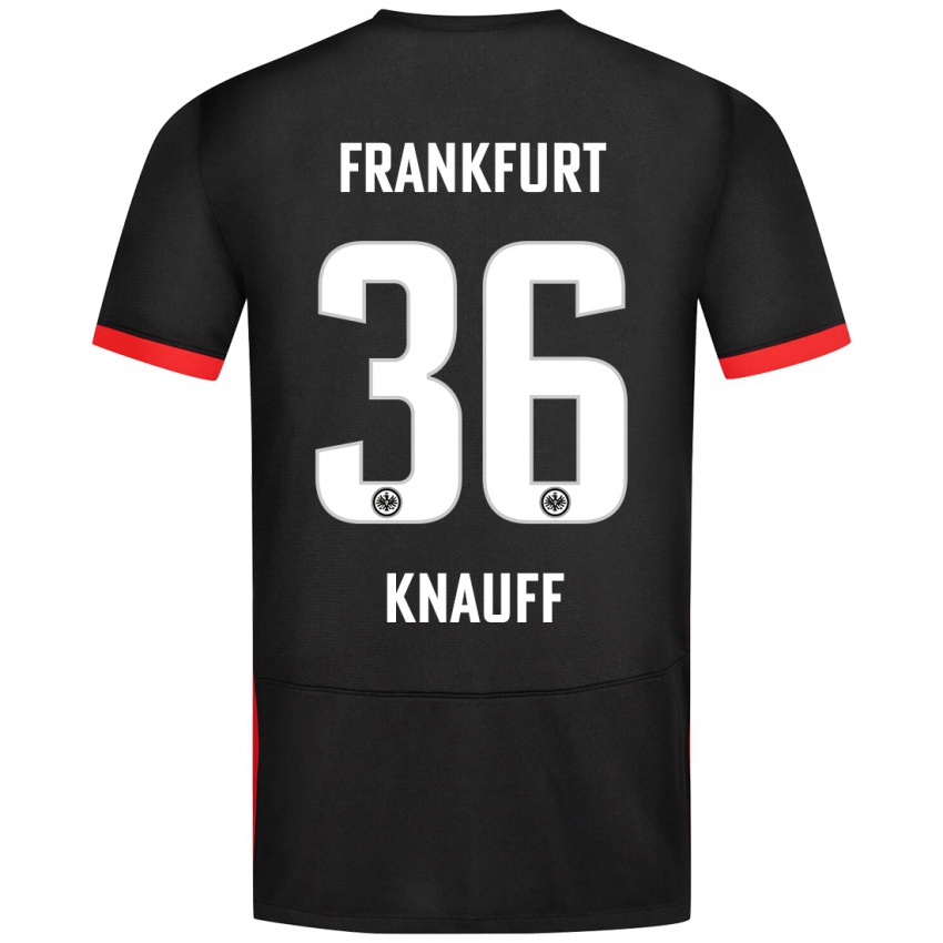 Kinderen Ansgar Knauff #36 Zwart Uitshirt Uittenue 2024/25 T-Shirt