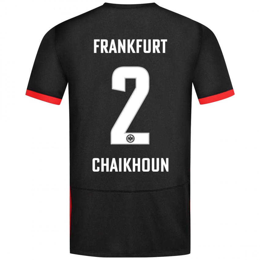 Kinderen Ayoub Chaikhoun #2 Zwart Uitshirt Uittenue 2024/25 T-Shirt