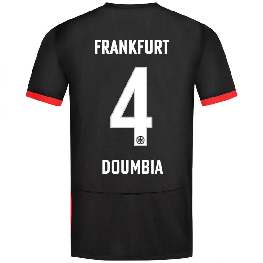 Kinderen Fousseny Doumbia #4 Zwart Uitshirt Uittenue 2024/25 T-Shirt