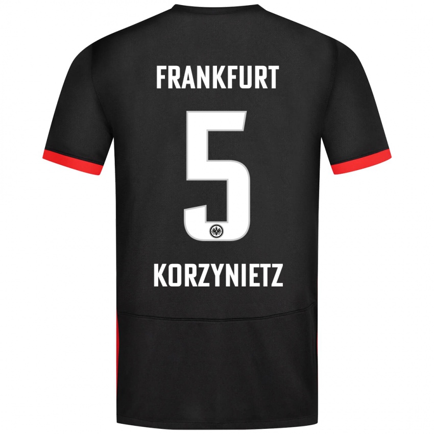 Kinderen Jaden Korzynietz #5 Zwart Uitshirt Uittenue 2024/25 T-Shirt