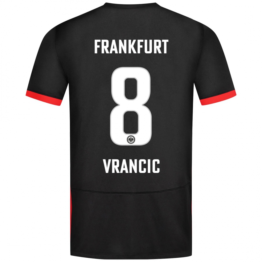 Kinderen Mario Vrancic #8 Zwart Uitshirt Uittenue 2024/25 T-Shirt