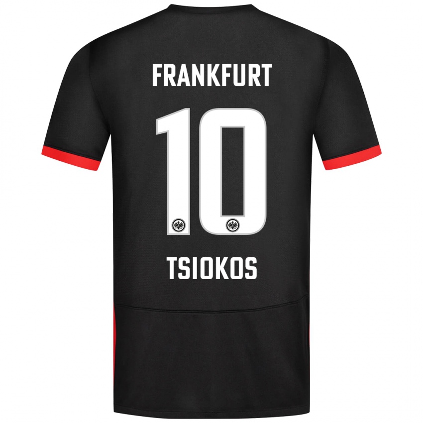 Kinderen Leonidas Ilias Tsiokos #10 Zwart Uitshirt Uittenue 2024/25 T-Shirt