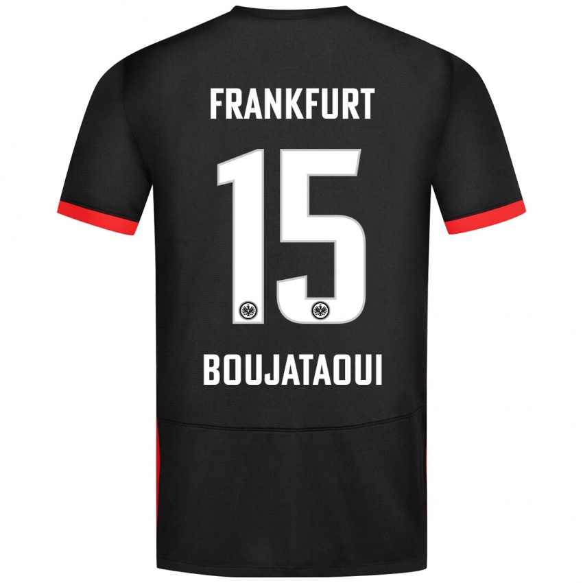 Kinderen Tarik Boujataoui #15 Zwart Uitshirt Uittenue 2024/25 T-Shirt