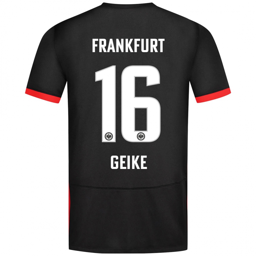 Kinderen Jonah Geike #16 Zwart Uitshirt Uittenue 2024/25 T-Shirt