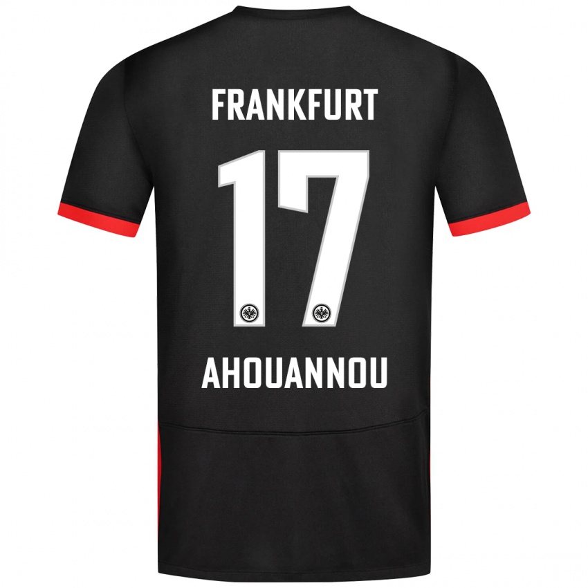 Kinderen Yannis Ahouannou #17 Zwart Uitshirt Uittenue 2024/25 T-Shirt