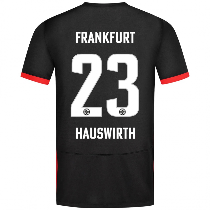 Kinderen Max Hauswirth #23 Zwart Uitshirt Uittenue 2024/25 T-Shirt