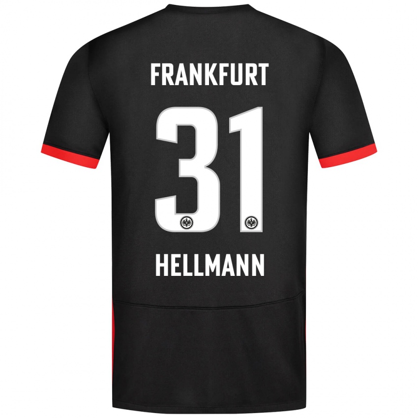 Kinderen Melvin Hellmann #31 Zwart Uitshirt Uittenue 2024/25 T-Shirt