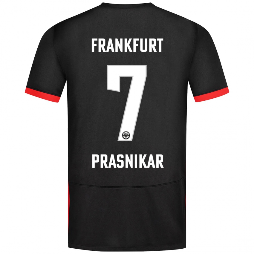 Kinderen Lara Prašnikar #7 Zwart Uitshirt Uittenue 2024/25 T-Shirt