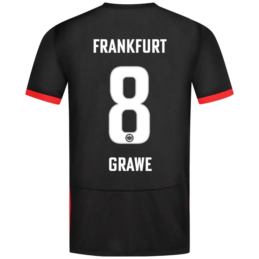 Kinderen Lisanne Gräwe #8 Zwart Uitshirt Uittenue 2024/25 T-Shirt