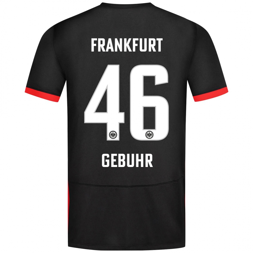 Kinderen Dario Gebuhr #46 Zwart Uitshirt Uittenue 2024/25 T-Shirt