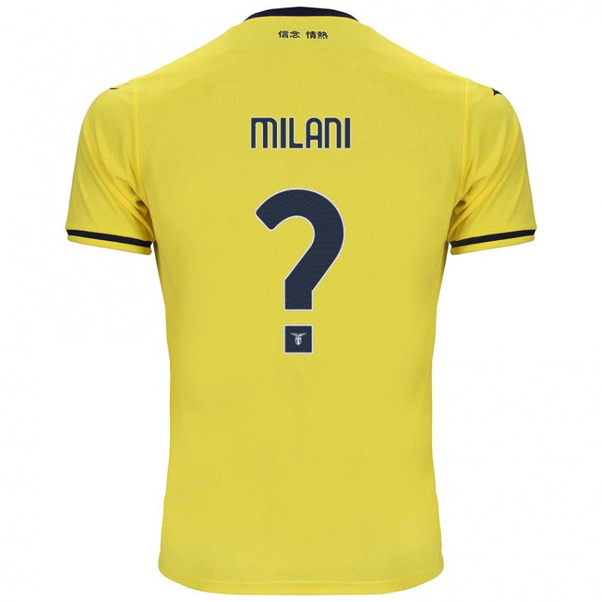 Kinderen Alessandro Milani #0 Geel Uitshirt Uittenue 2024/25 T-Shirt