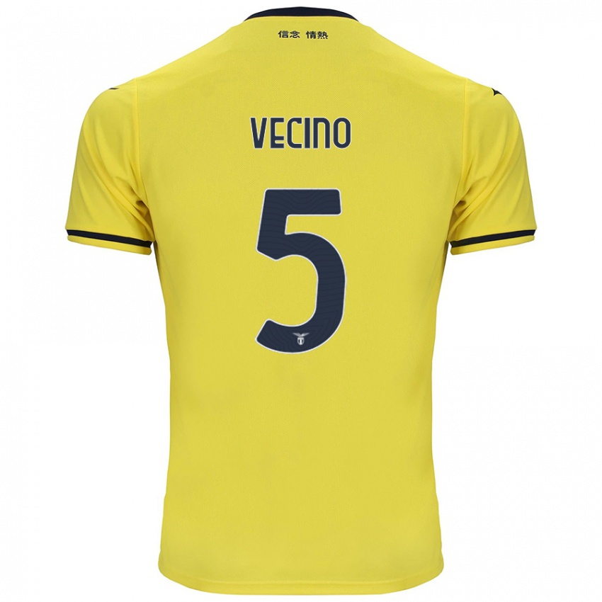 Kinderen Matías Vecino #5 Geel Uitshirt Uittenue 2024/25 T-Shirt