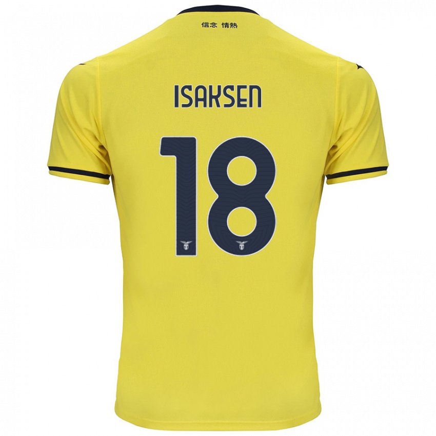 Kinderen Gustav Isaksen #18 Geel Uitshirt Uittenue 2024/25 T-Shirt