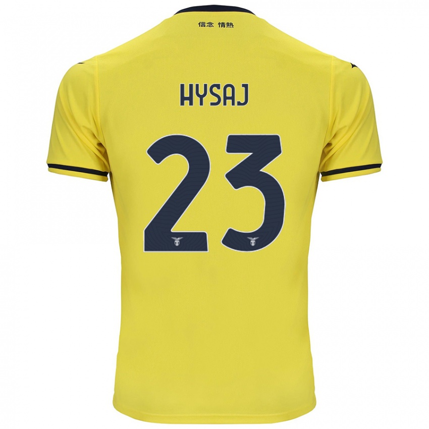 Kinderen Elseid Hysaj #23 Geel Uitshirt Uittenue 2024/25 T-Shirt