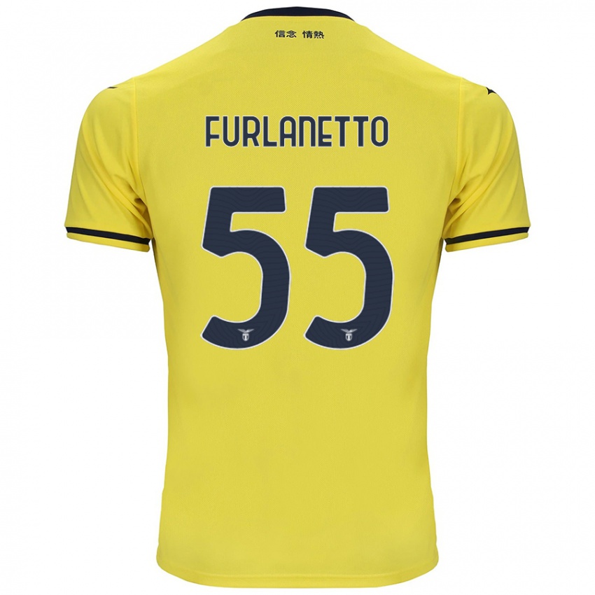 Kinderen Alessio Furlanetto #55 Geel Uitshirt Uittenue 2024/25 T-Shirt