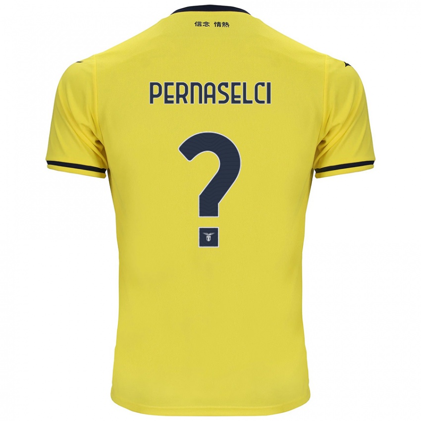 Kinderen Leonardo Pernaselci #0 Geel Uitshirt Uittenue 2024/25 T-Shirt