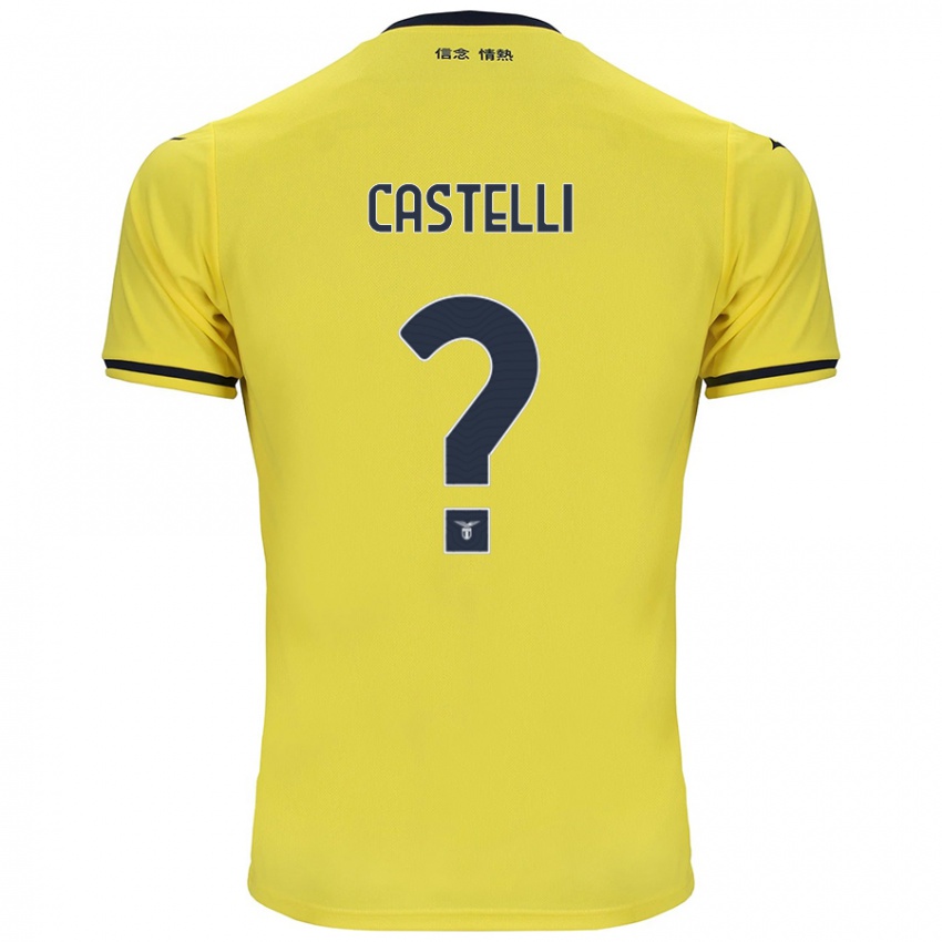 Kinderen Valerio Castelli #0 Geel Uitshirt Uittenue 2024/25 T-Shirt