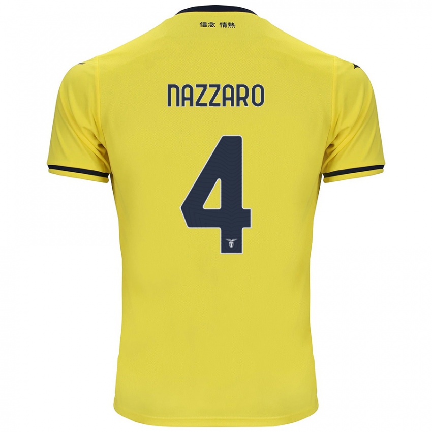 Kinderen Marco Nazzaro #4 Geel Uitshirt Uittenue 2024/25 T-Shirt