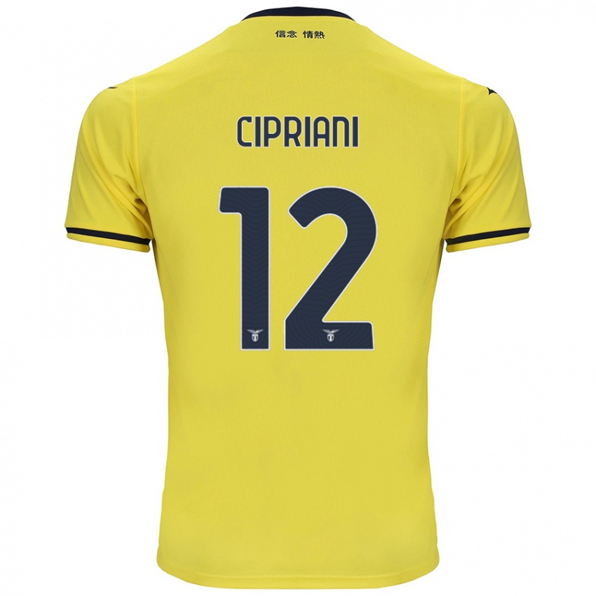 Kinderen Alessio Cipriani #12 Geel Uitshirt Uittenue 2024/25 T-Shirt